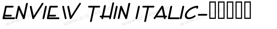 Enview Thin Italic字体转换